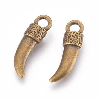 Tibetan Style Alloy Italian Horn Pendants