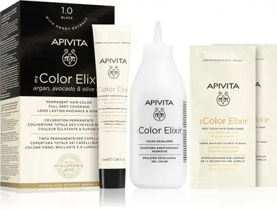 Apivita My Color Elixir hair dye without ammonia color 1.0 Black