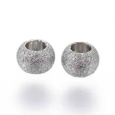 Non-Tarnish 304 Stainless Steel Textured Spacer Beads