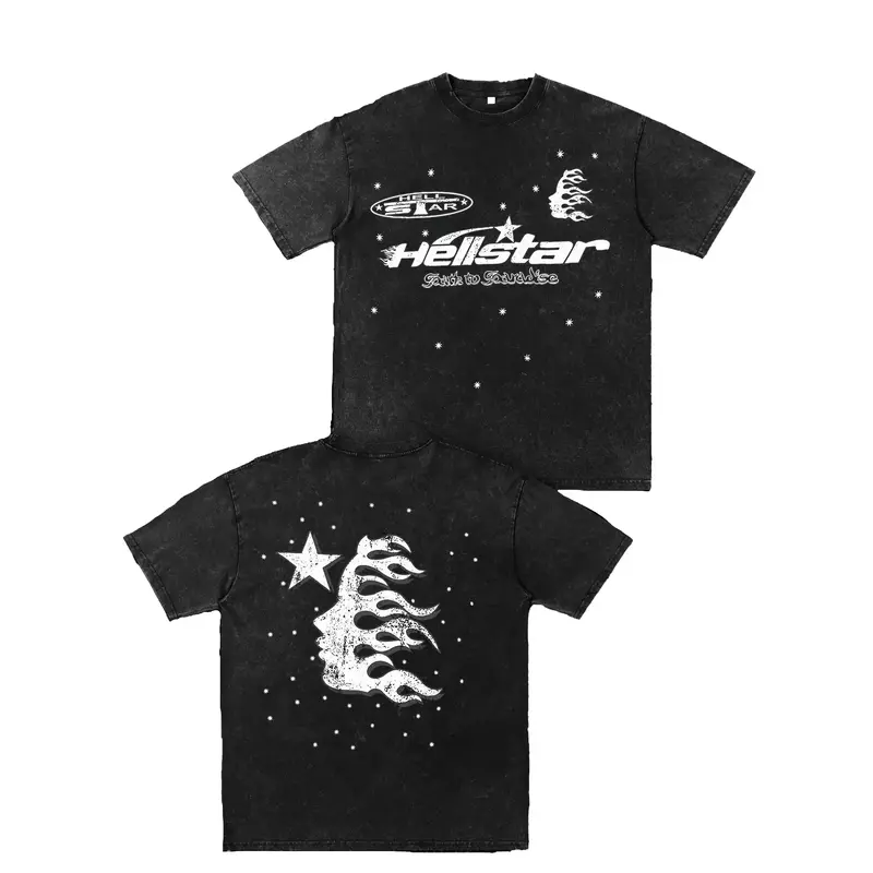 Vintage Inspired Washed Cotton T-shirt for Men Casual Loose Fit Short Sleeve Summer Tee with Unique Print Design Tops Shortsl...