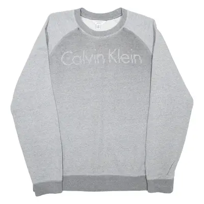 CALVIN KLEIN Mens Sweatshirt Grey Crewneck L