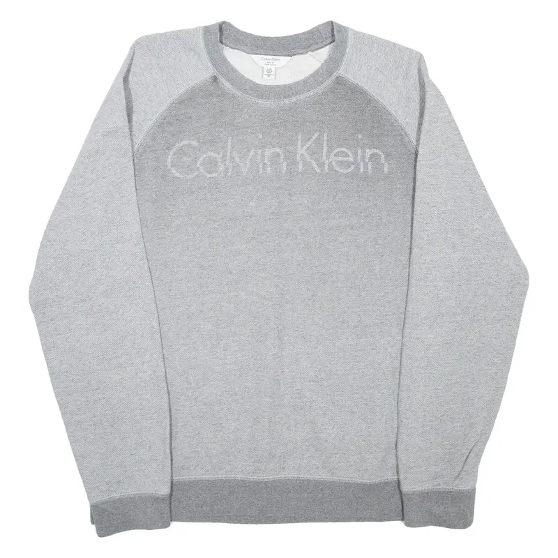 CALVIN KLEIN Mens Sweatshirt Grey Crewneck L