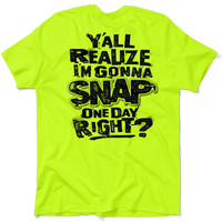 Snap - Men's Hi Visibility Safety Yellow Work T-Shirt Jersey Menswear Cotton/Poly Blend | Graphic tees Apparel | Funny, Sarca...