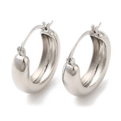 Rack Plating Brass Plain Hoop Earrings