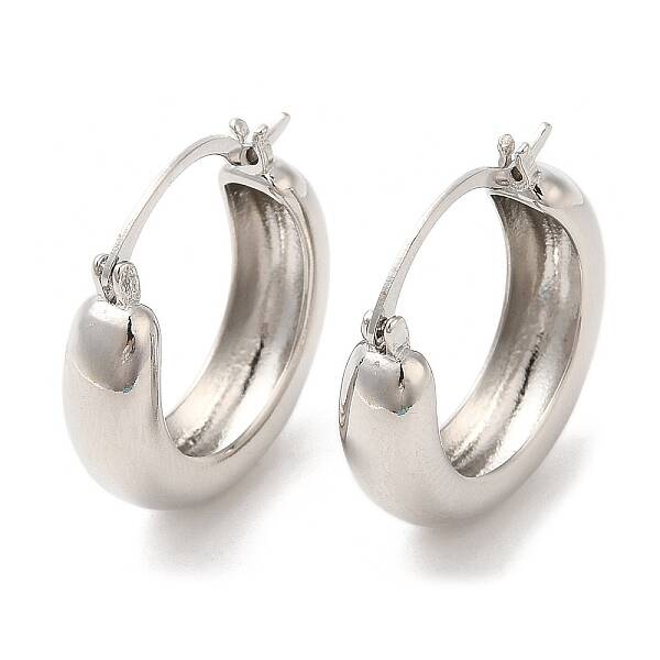 Rack Plating Brass Plain Hoop Earrings