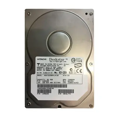 HDS722580VLAT20 Hitachi Deskstar 7K250 Series 80GB 7200RPM IDE Ultra ATA/100 (ATA-6) 2MB Cache 3.5-inch Hard Drive