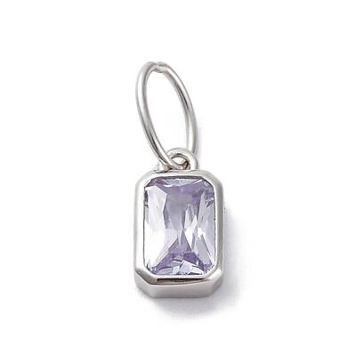 925 Sterling Silver Cubic Zirconia Charms