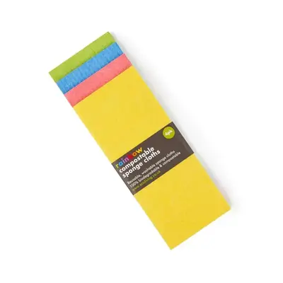 Compostable Sponge Cleaning Cloths | Size: 4 Pack | Color: Rainbow