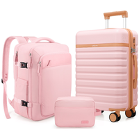 UKEIN Luggage Sets 3 Piece, Carry On Luggage 20 Inch With Spinner Wheels, PC Hardside Suitcase Set with TSA Lock, Durable Car...