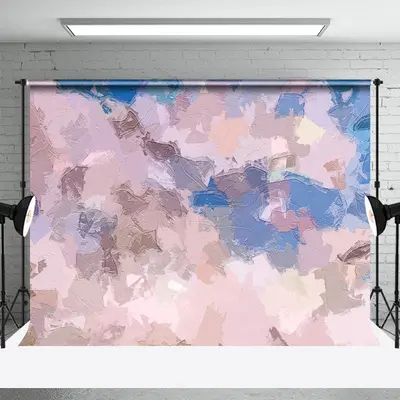 Pink Blue Textured Graffiti Wall Backdrop For Photo - Aperturee