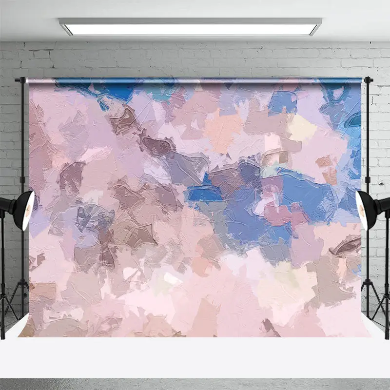 Pink Blue Textured Graffiti Wall Backdrop For Photo - Aperturee