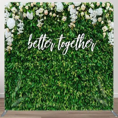 Aperturee Better Together Leaves Fabric Backdrop Cover for Birthday - Aperturee