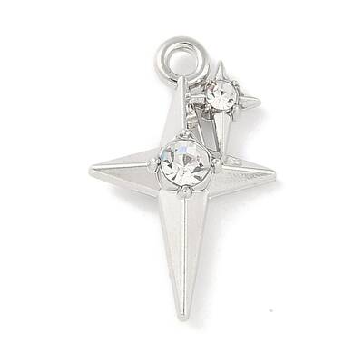 Rack Plating Alloy Crystal Rhinestone Pendants