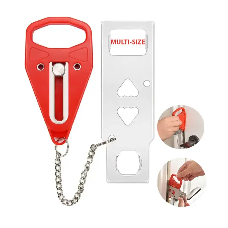 Portable Door Lock for Hotel, Home, College Dorm, safety, lock door (1)