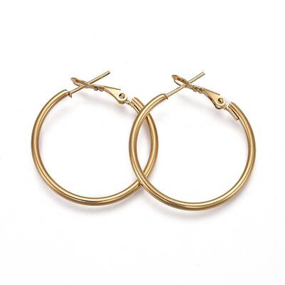 201 Stainless Steel Hoop Earrings