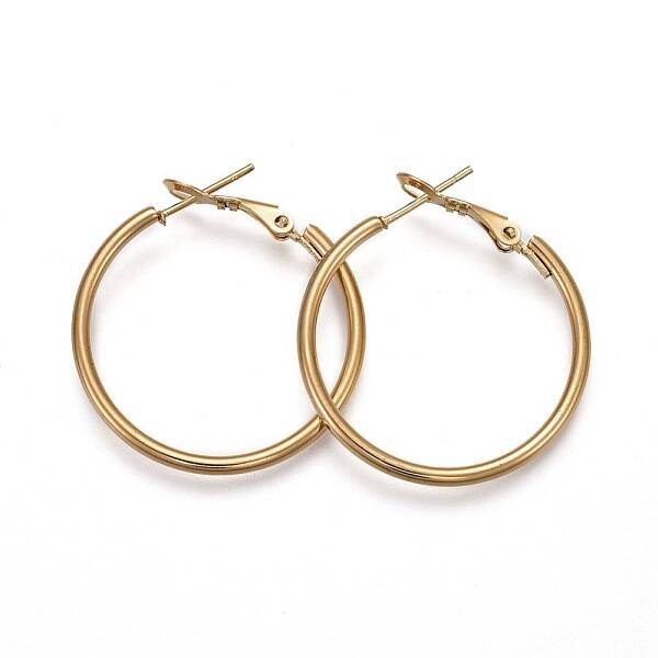 201 Stainless Steel Hoop Earrings