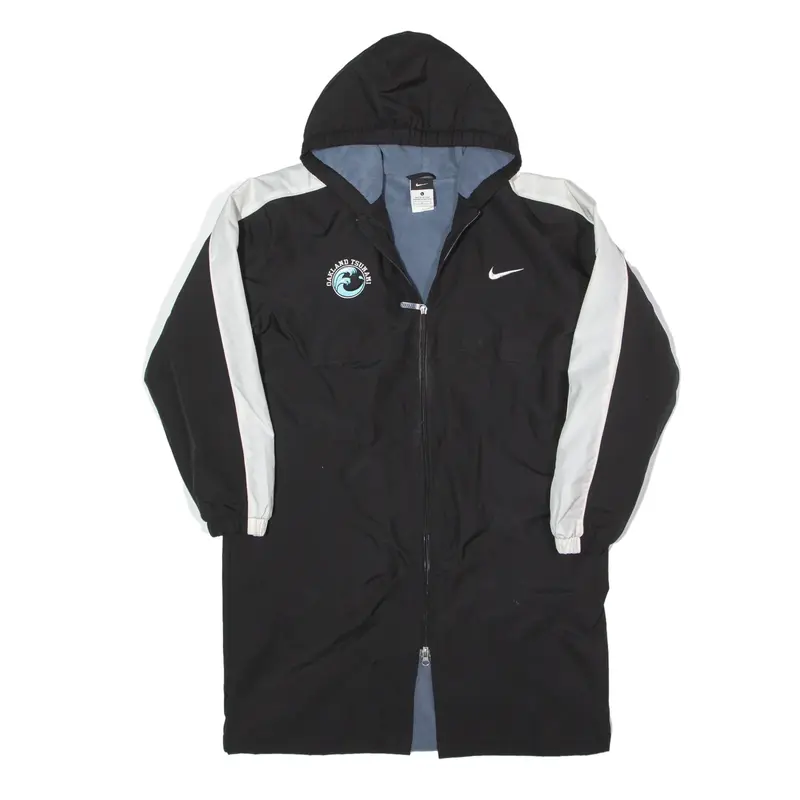 NIKE Oakland Tsunami Fleece Lined Windbreaker Jacket Black Womens L