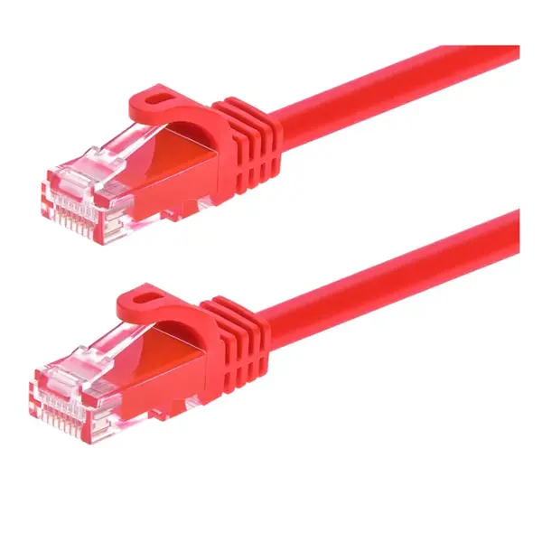 9831 Monoprice Cat6 Ethernet Patch Cable FLEXboot Snagless RJ45 Stranded 550MHz UTP Pure Bare Copper 24AWG 5ft Red