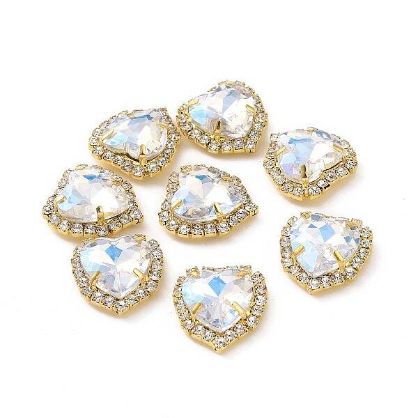 Heart Sew on Rhinestone