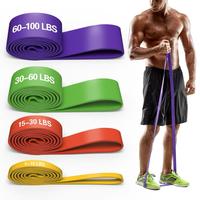 Resistance Elasticity Bands Set, 4 Counts/set Pull Up Band, Workout Band, Durable Elastic Bands, Resistance Bands Set for Leg...