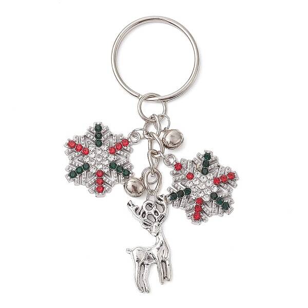 Alloy with Cubic Zirconia  Keychain