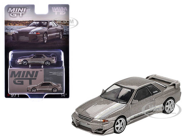 Nissan Skyline GT-R (R32) RHD (Right Hand Drive) Veilside Combat C-I Gray Metallic Limited Edition 1/64 Diecast Model Car b...