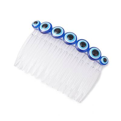 Resin Evil Eye Bead & Plastic Hair Combs