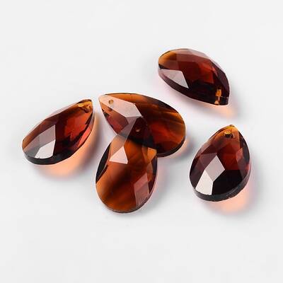 Faceted Teardrop Glass Pendants