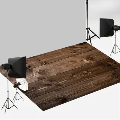 Aperturee Brown Old Burnt Texture Photo Wood Floor Backdrop | Photography Floor Drops | Photo Floor Drops | Wood Fabric Floor...