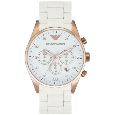 Emporio Armani AR5920 Ladies Sportivo Watch White