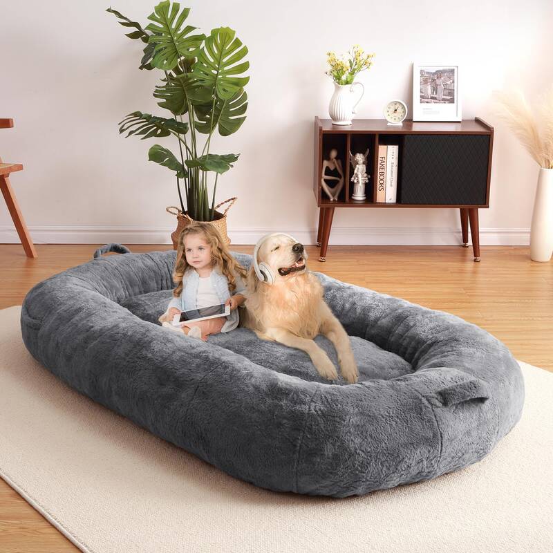 Garvee Giant Dog Bed for People, Washable & Plush Human Sized Dog Bed for Men and Women, Large Dog Bed Suitable for Adults, A...