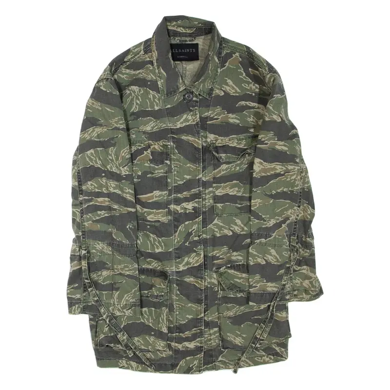 ALL SAINTS Womens Jacket Green Camouflage XS