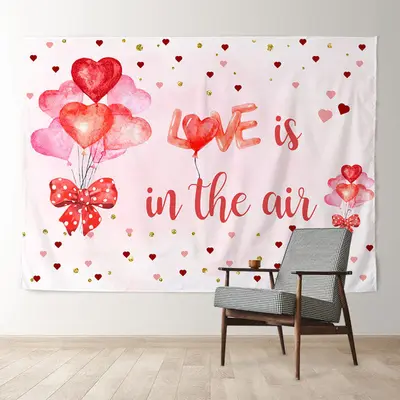 Aperturee Love Is In The Air Balloons Valentines Day Backdrop