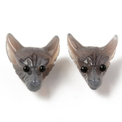 Natural Grey Agate Pendants