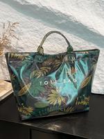 Women's Fashionable Leaf Print Tote Bag, Tote Bag for Women, Large Capacity Travel Shoulder Bag, Casual Trendy Versatile High...