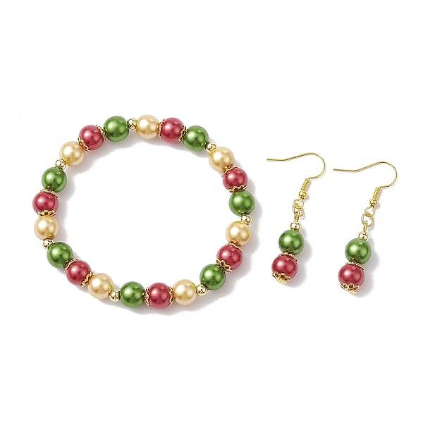 Glass Beaded Stretch Bracelets & Dangle Earrings Kits
