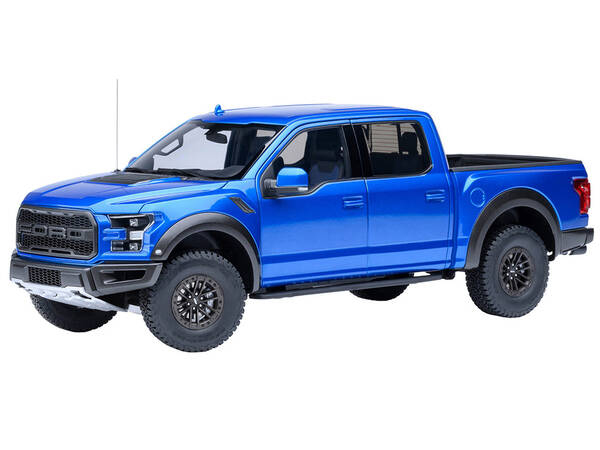 2019 Ford F-150 Raptor Pickup Truck Velocity Blue 1/18 Model Car by Autoart