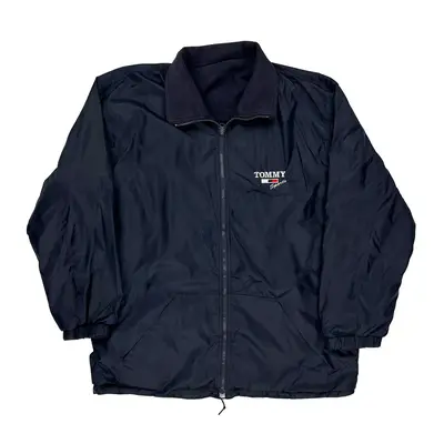 Tommy Hilfiger Spellout Windbreaker - Medium Navy Nylon