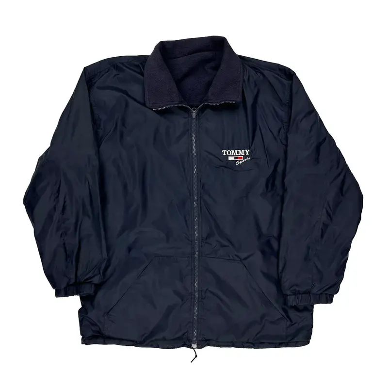 Tommy Hilfiger Spellout Windbreaker - Medium Navy Nylon