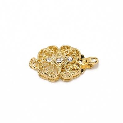 Brass Rhinestone Box Clasps