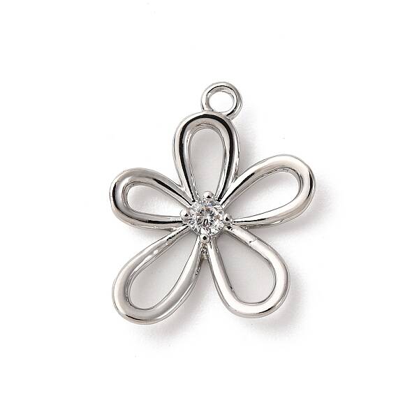 Brass Pave Cubic Zirconia Pendants