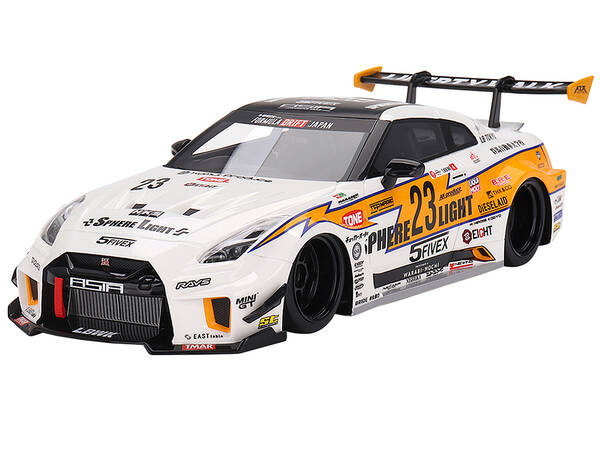 Nissan LB-Silhouette WORKS GT 35GT-RR Ver.2 RHD (Right Hand Drive) #23 Tetsuya Hibino LB Racing - Formula Drift (2022) 1/18 M...