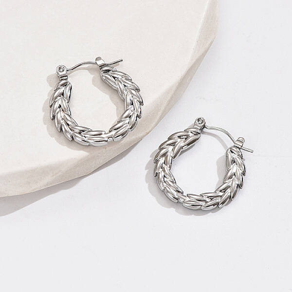 Non-Tarnish 304 Stainless Steel Hoop Earrings