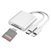 2 in 1 SD Card Reader, Portable USB C Hub Type-C Card Reader, Dual Slot Storage Card Reader, Compatible with iPhone iPad Came...