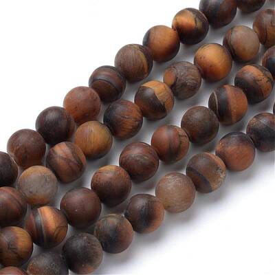 Natural Tiger Eye Round Bead Strands