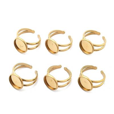 Ion Plating(IP) 304 Stainless Steel Cuff Ring Settings