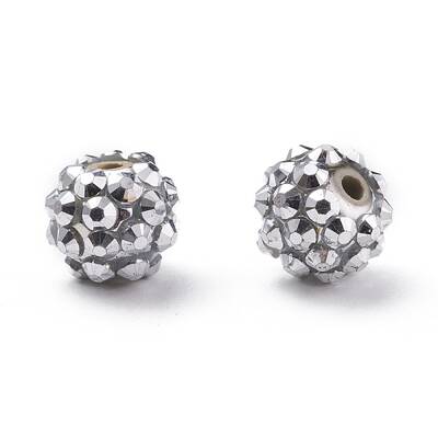 Chunky Resin Rhinestone Beads