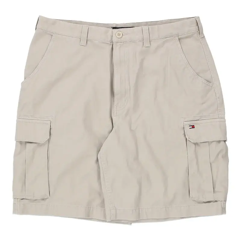 Tommy Hilfiger Cargo Shorts - 38W 9L Beige Cotton