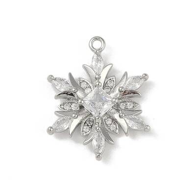 Christmas Theme Brass Micro Pave Cubic Zirconia Pendants