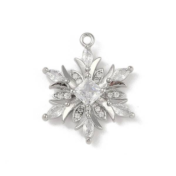 Christmas Theme Brass Micro Pave Cubic Zirconia Pendants